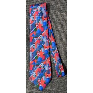 LEONARD Paris Tie 100% Silk Made in Italy Designer Vintage Handmade Tassel Rope